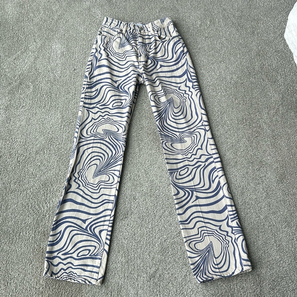 Zara print jeans